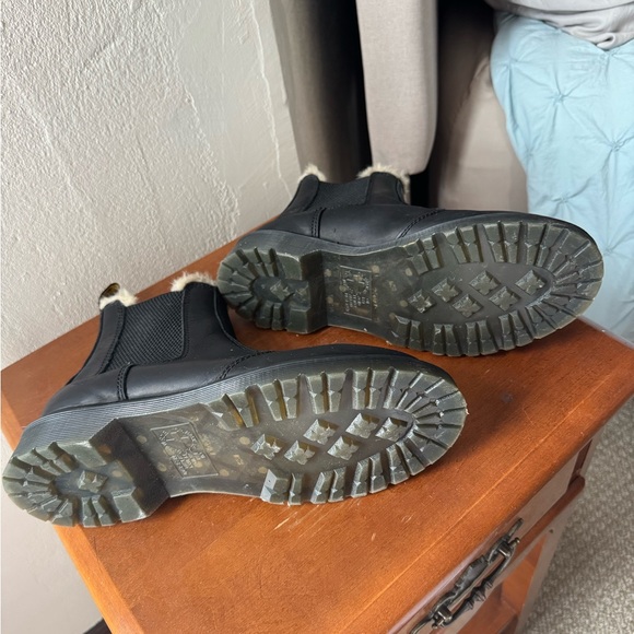 Dr. Martens Black Ankle Boots with Fur Lining - Picture 3 of 4